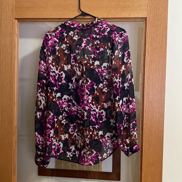 Diane Vin Furstenburg Sheer Silk Blouse - Picture 3 of 3